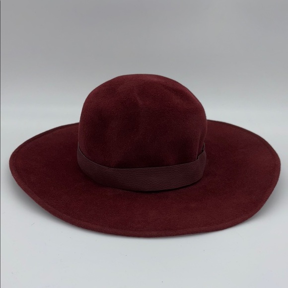 Theory Accessories - Theory Burgundy Round Brim Hat